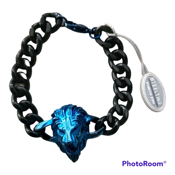 NWT Men's Lion Head Chain Bracelet - Picture 1 of 7